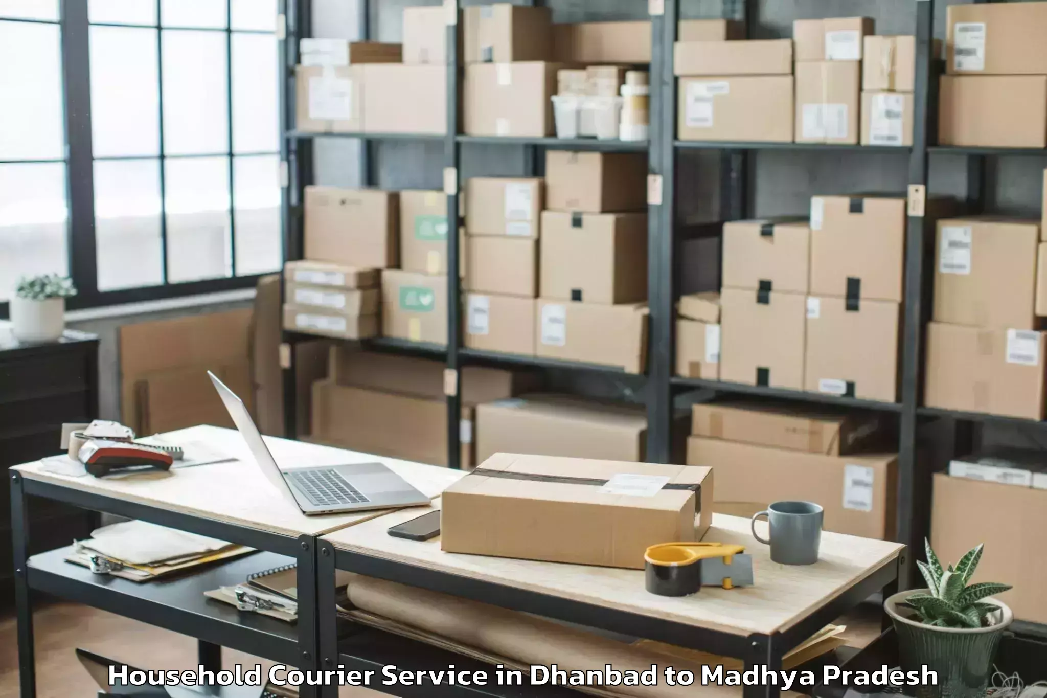 Reliable Dhanbad to Mungaoli Household Courier